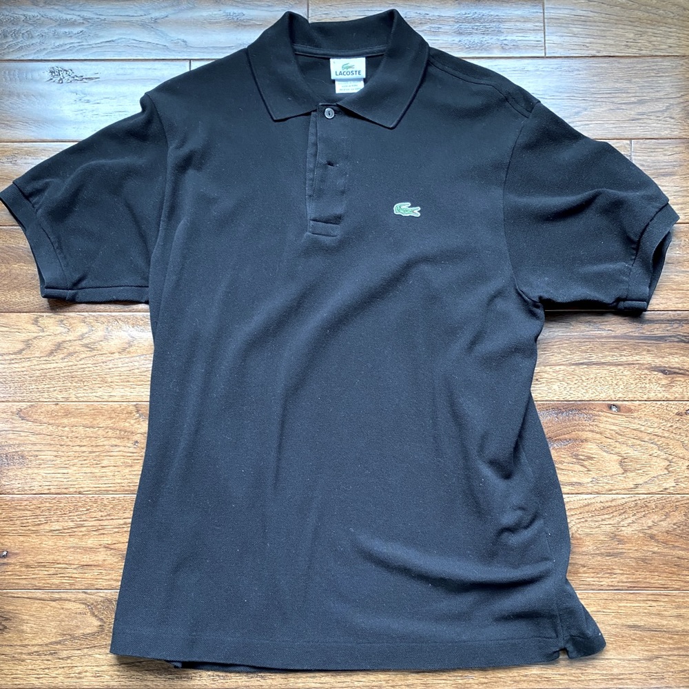 EUC Black Lacoste Polo Shirt